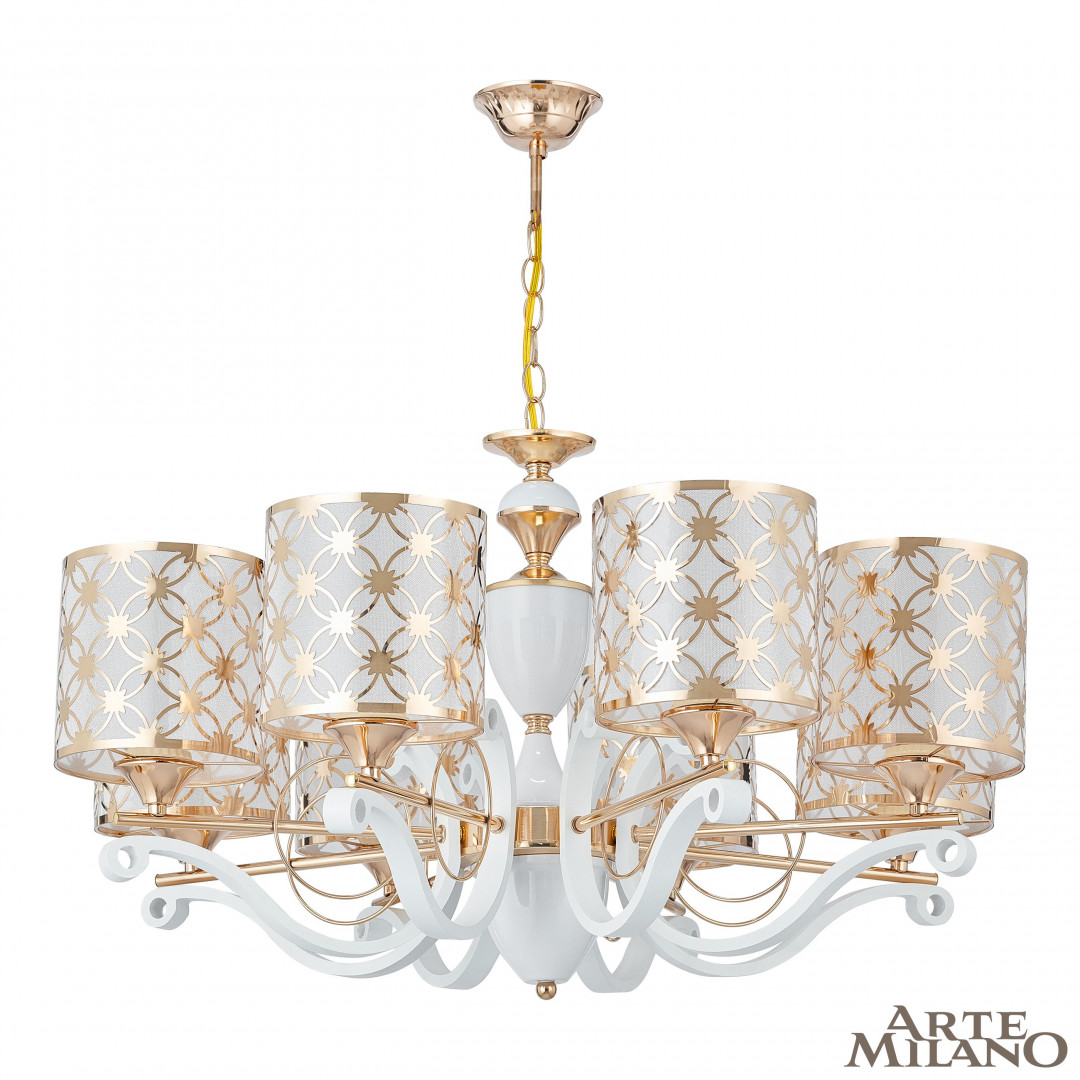 Подвесная люстра Arte Milano Florentina 303097/8 Wh/Gd