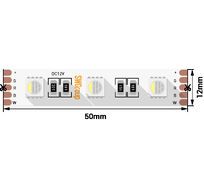 Лента со скотчем 3М светодиодная стандарт 5050, 60 LED/м, 19,2 Вт/м, 12В, IP20, Цвет: RGB + нейтральный белый 00-00009712_SW