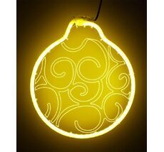 Светодиодная Фигура Шар 30 x 30 см Желтая, Гибкий Неон и Акрилайт, IP54 HFS3-2Y