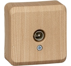 ТВ-розетка накладная оконечная (сосна) Systeme Electric TVA-002D