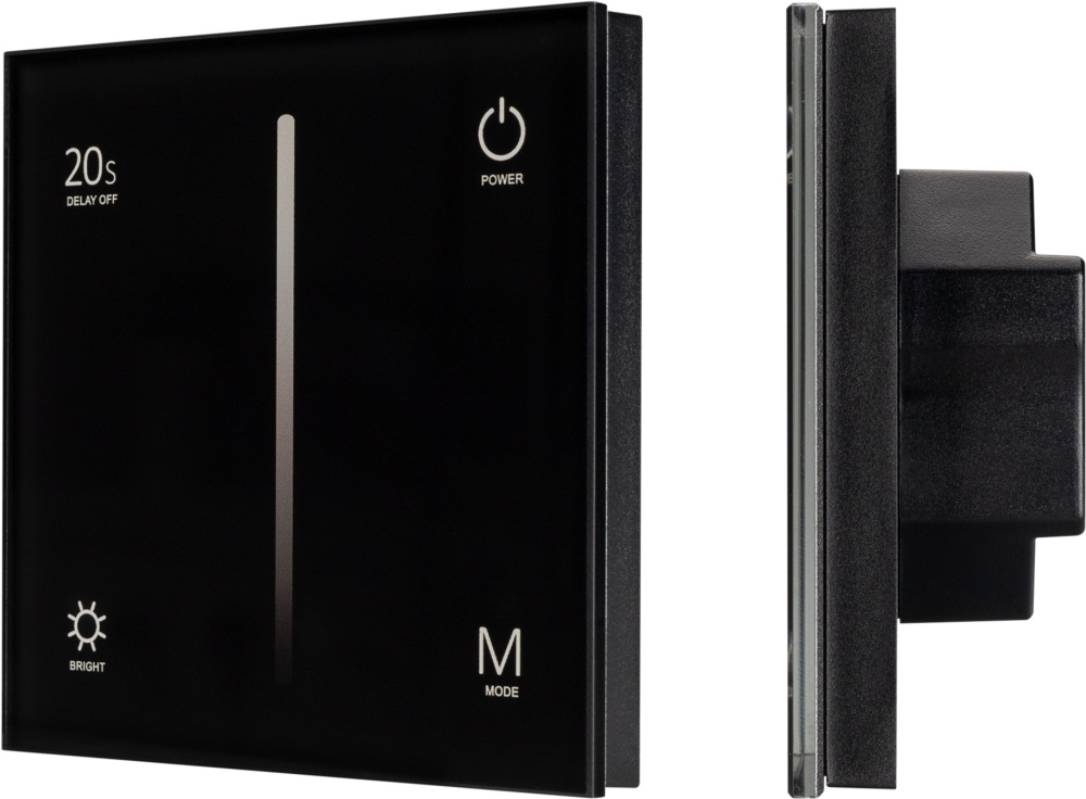 Панель SMART-P36-DIM-IN Black (230V, 1.2A, TRIAC, Sens, 2.4G) ( Arlight 028110_ARL