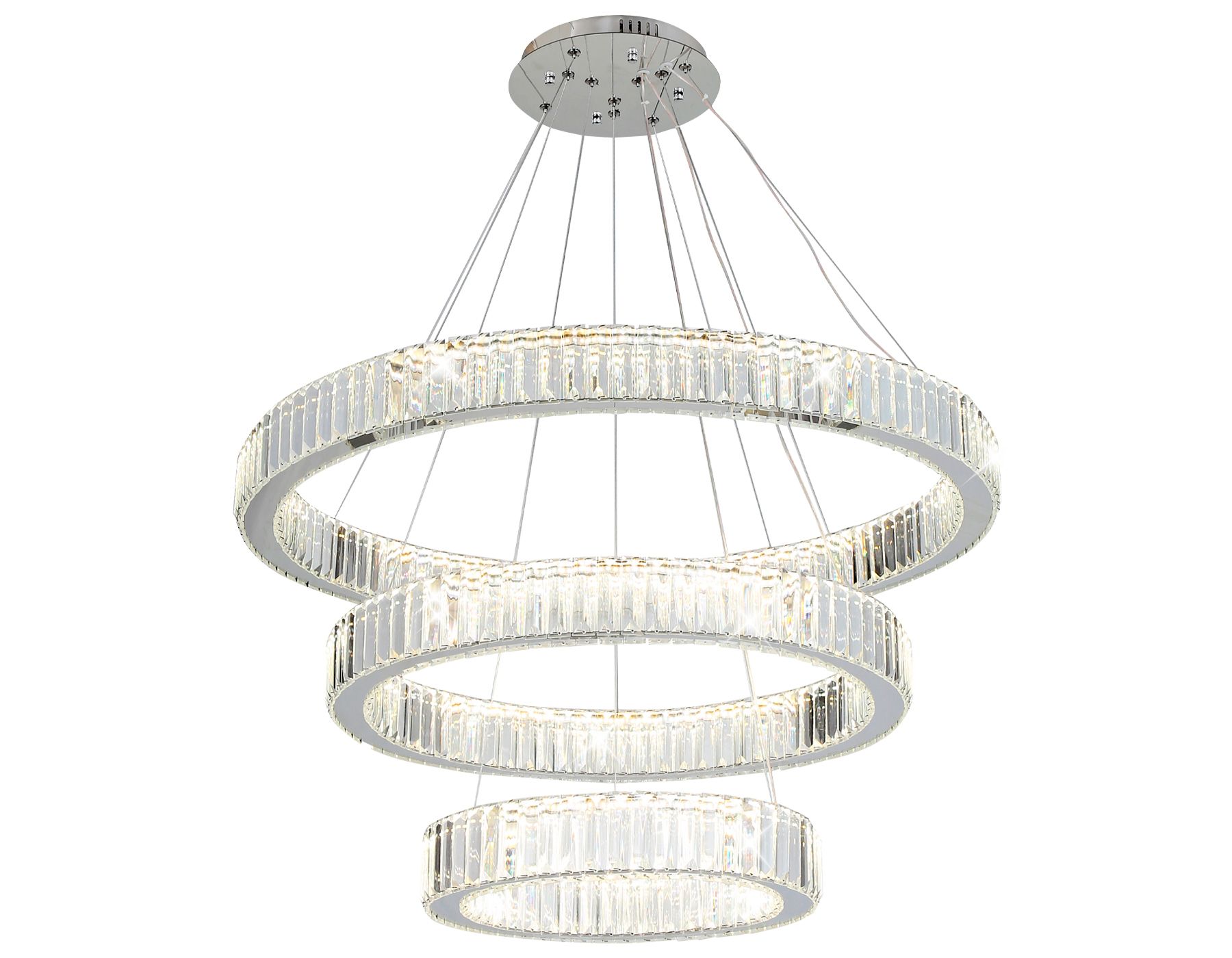 Подвесная люстра Ambrella light светодиодная с хрусталем Traditional TR5003_AMB