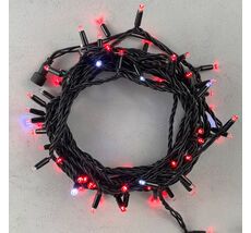 Гирлянда LTC Нить 10м Красная с Мерцанием Белого Диода 220В, 75 LED LL75BLW-1-2R