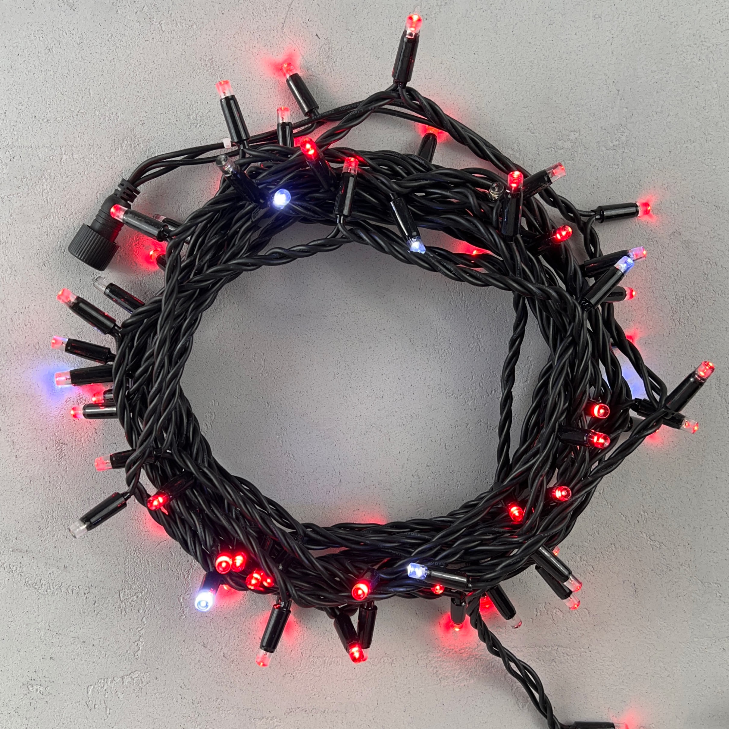 Гирлянда LTC Нить 10м Красная с Мерцанием Белого Диода 220В, 75 LED LL75BLW-1-2R