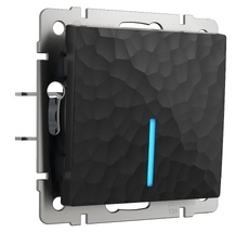 Выключатель одноклавишный с подсветкой (черный) Hummer a052058_WR