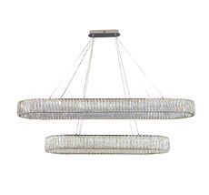 Подвесная люстра Newport Вертикальная композиция 8240 из овалов хром №82_NP