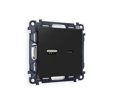 Розетка 2USB A+C 20W быстрая зарядка QUANT MA811010_AMB