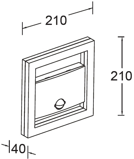 Настенный уличный светильник IP44 с датчиком движения и освещенности Oasis Light W1943-PiR-3К Gr_OL