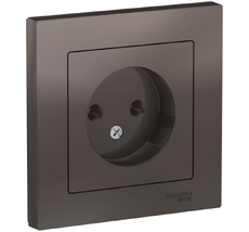 Розетка встраиваемая без заземления (мокко) Systeme Electric ATN000640