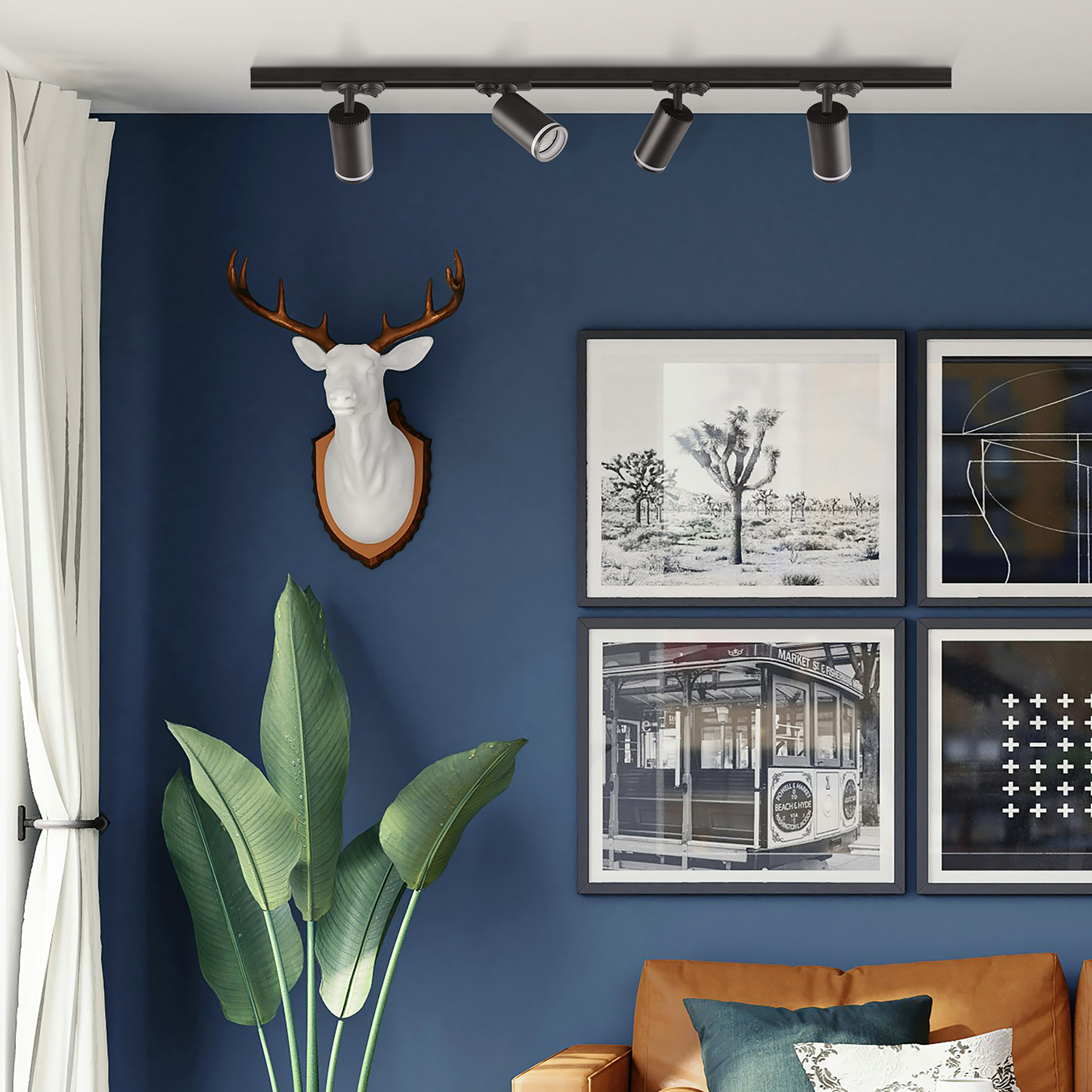 Трековый светильник однофазный Crystal Lux CLT 0.31 019 BL_CR