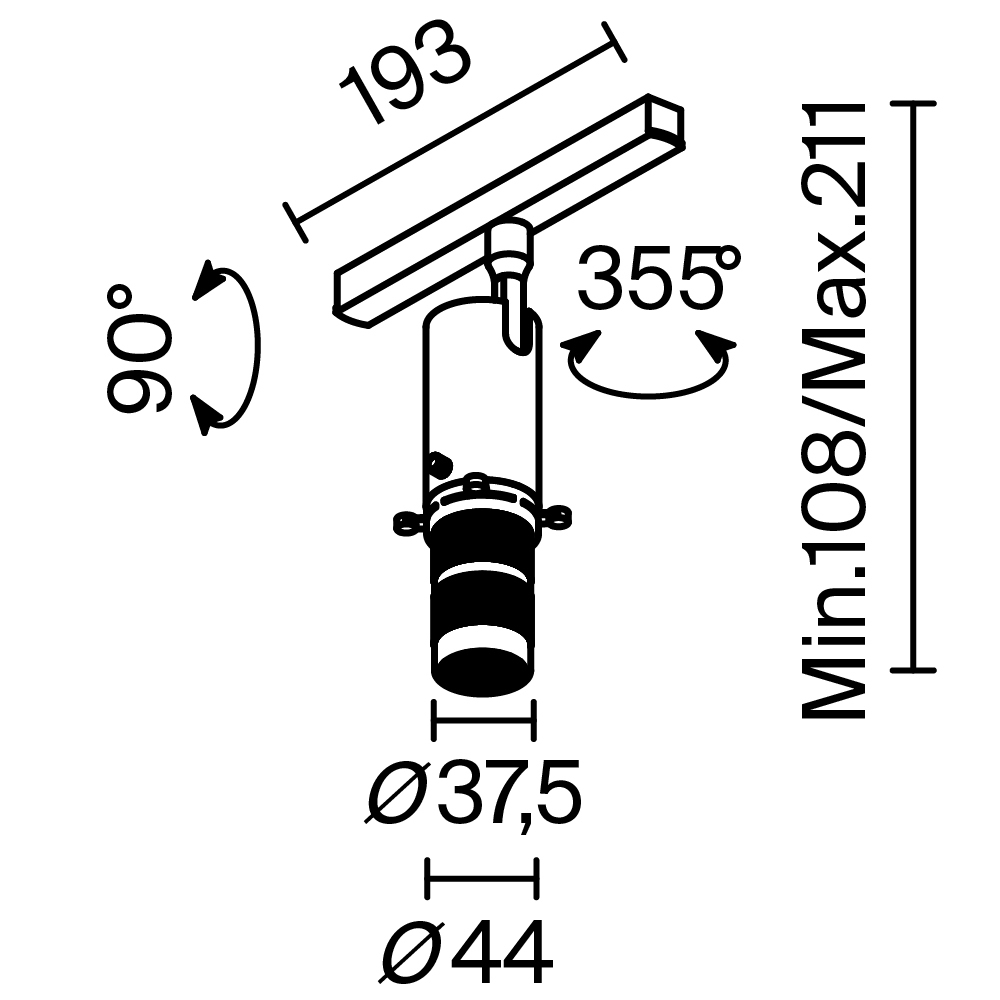 Трековый светильник Maytoni Technical Gala TR108-4-10W3K-DS-B_MY