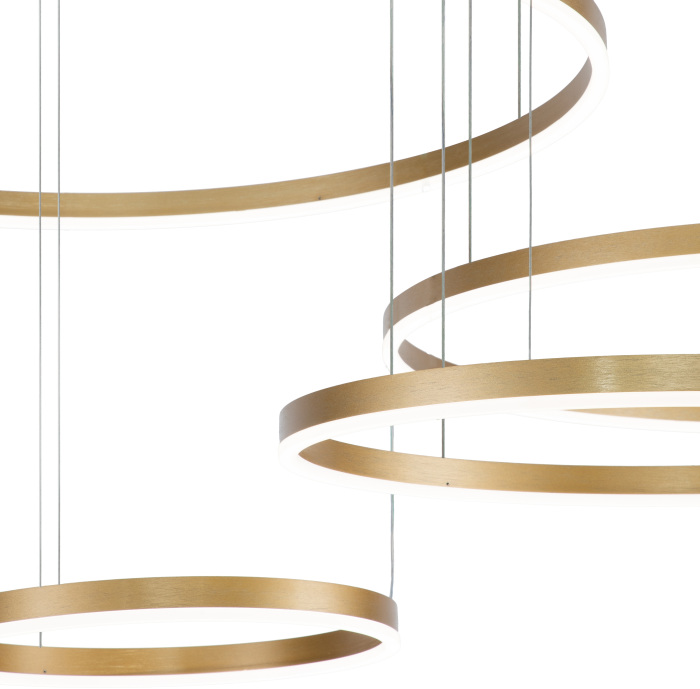 Подвесная люстра с пультом золотой с пультом светодиодная (14001/4P Gold) Indigo V000015L