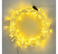 Гирлянда Нить 20м Шампань 24В, 200 LED, Провод Прозрачный Силикон, IP65 EST200-10-1CH