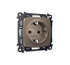 Розетка Ambrella Volt OMEGA с заземлением и шторками 2P+E 16A-250V QUANT MO637010_AMB