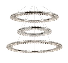 Подвесная люстра Newport Вертикальная композиция 8240 из трех плоских колец хром №55_NP