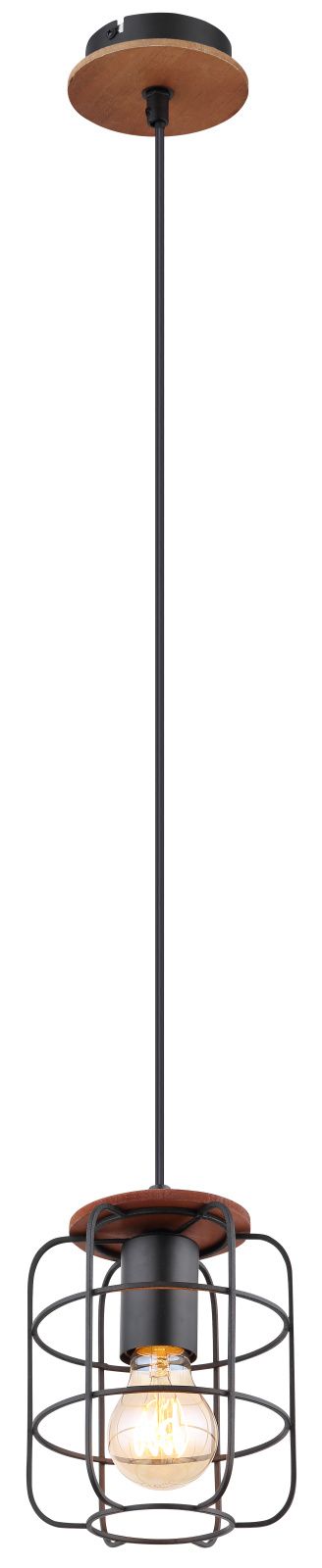 Подвесной светильник Globo Willa 54037H, цвет черный - фото 1