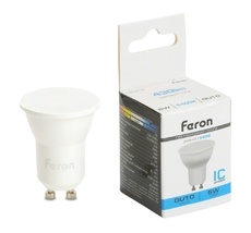 Лампа светодиодная MR11 рефлекторная 5W 175-265V GU10 6400К Feron 51223_FR