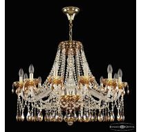 Хрустальная люстра Bohemia Ivele Crystal 5413/12/300 G Amber/M-1F K721_BI