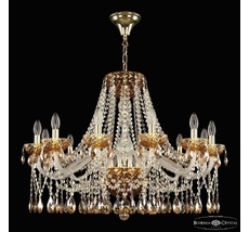 Хрустальная люстра Bohemia Ivele Crystal 5413/12/300 G Amber/M-1F K721_BI