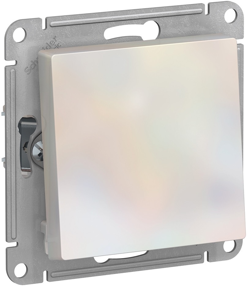 Выключатель встраиваемый одноклавишный (жемчужный) Systeme Electric ATN000461