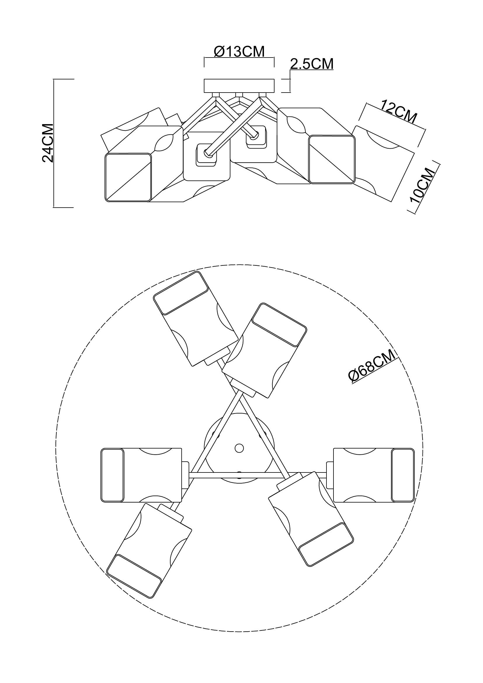 Потолочный светильник Arte Lamp AMFORA A2318PL-6SG
