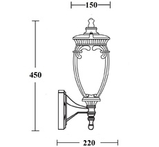 Настенный фонарь уличный IP44 Oasis Light 86201/04 Gb_OL