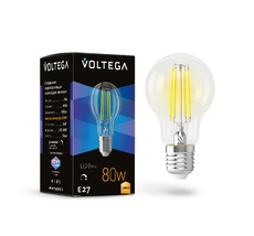 Светодиодная лампа Voltega Crystal A60 8W 3000K E27 DIM 7229_VG