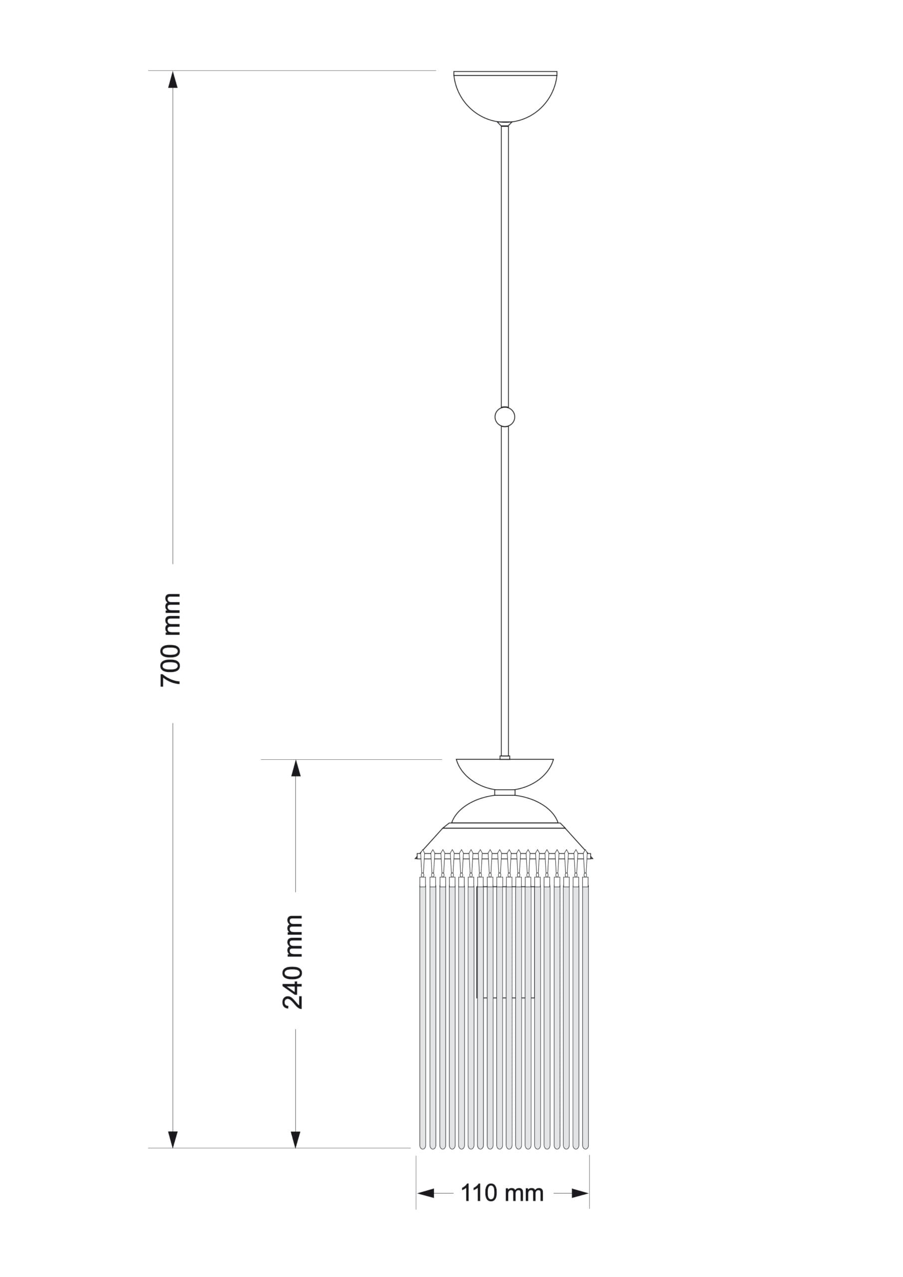 Подвесной светильник Kutek Fiore FIO-ZW-1(P)110