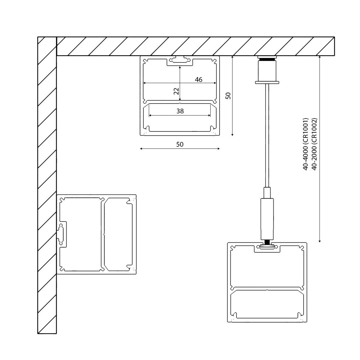 Алюминиевый профиль LUX LS.5050-W 00-00003121_SW