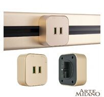 Трековая розетка Arte Milano track-sockets 380022TS/USBx2 Gold