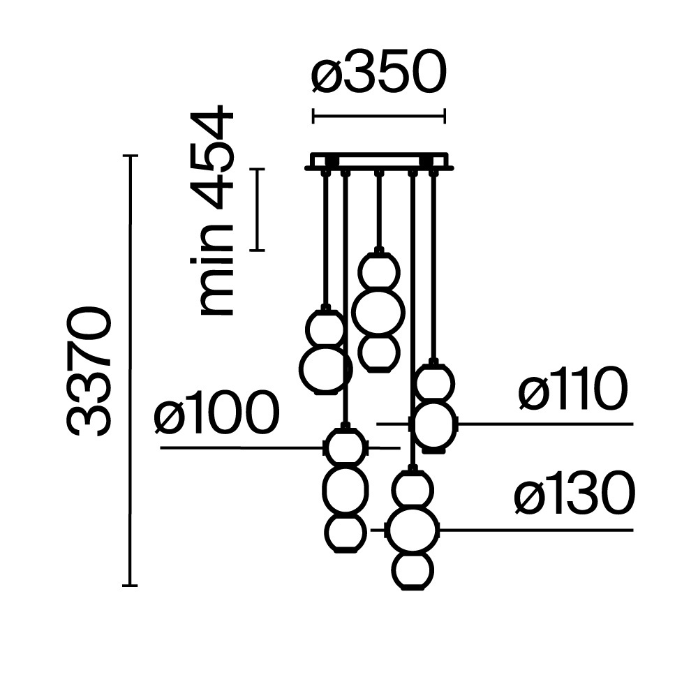 Подвесной светильник Maytoni Drop MOD273PL-L80G3K_MY