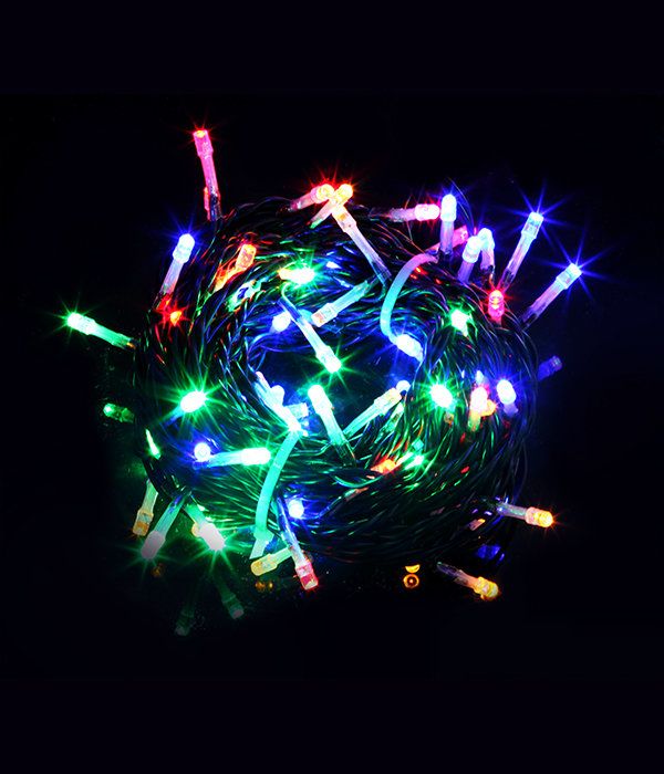 

Комплект 5 Разноцветных Нитей по 20м с Мерцанием, 1000 LED, Провод Черный ПВХ, IP54 03-095, 03-095