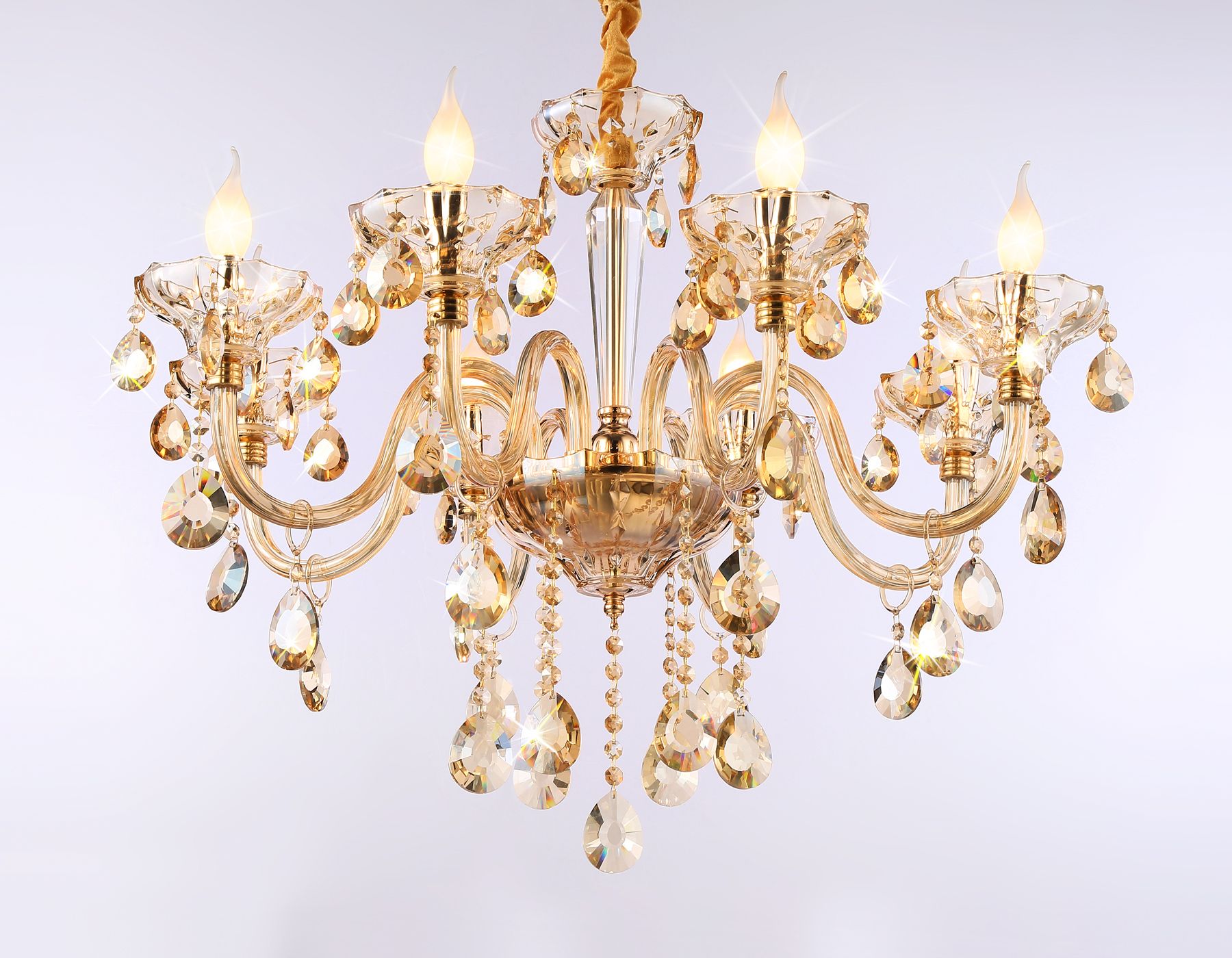 Подвесная люстра Ambrella light классическая с хрусталем Traditional TR4907_AMB