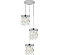Подвесной хрустальный светильник каскадный (12029/3P Chrome) Indigo V000497