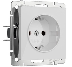 Розетка с заземлением и шторками Werkel a064012_WR