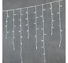 Гирлянда Бахрома 3,2 x 0,9 м Белая с Мерцанием Белого Диода 220В, 168 LED, Провод Белый Каучук, IP65 LTC LL168BLW-8-2W LL168BLW-8-2W