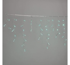 Гирлянда бахрома с Колпачком 3,1 x 0,5 м Аква 220В, 120 LED, Провод Прозрачный ПВх, IP65 LTC PIL120CAP-10-2A