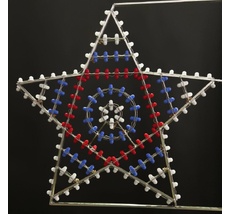 Светодиодная Консоль Ретро Звезда 120 x 130 см, Триколор, 220В LTC KM9-02