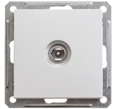 ТВ-розетка встраиваемая оконечная (белый) Systeme Electric RTS-151-1-86