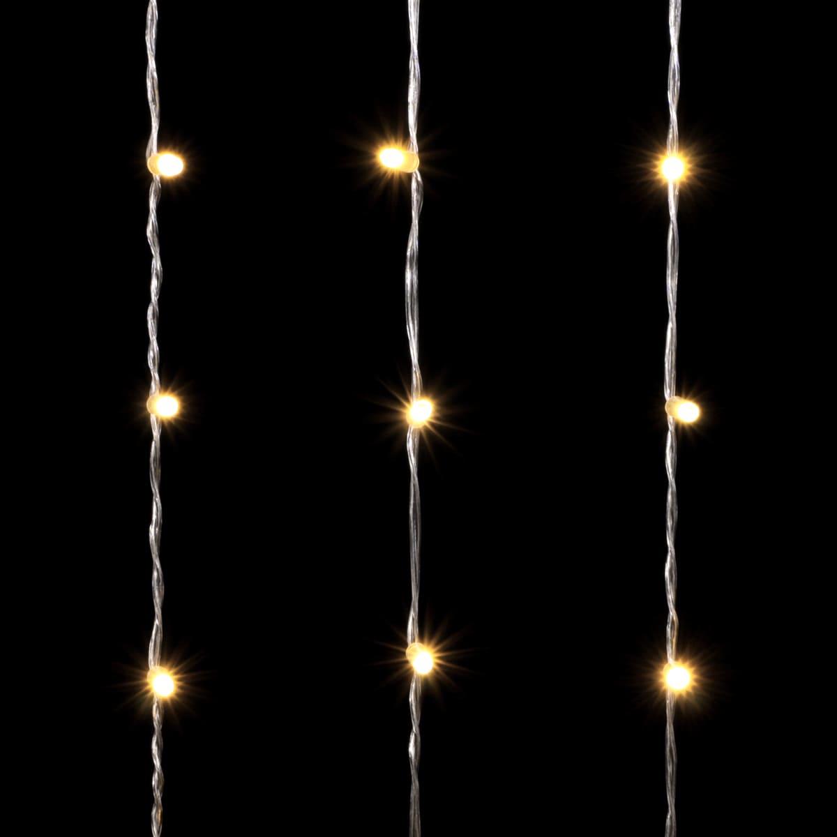 Гирлянда Занавес с Колпачком 2 x 3 м Тепло-Белый 220В, 600 LED, Провод Прозрачный ПВХ, IP65 PCL602CAP-10-2WW