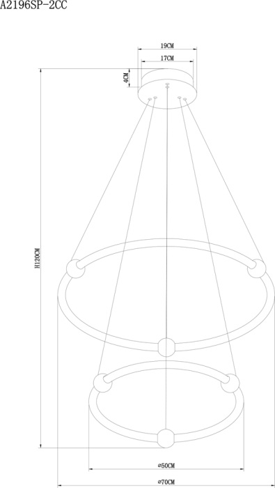 Подвесная люстра ArteLamp HARLEY A2196SP-2CC