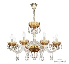 Хрустальная люстра Bohemia Ivele Crystal 5417/8/240 G Amber/M-1F_BI