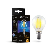 Светодиодная лампа Voltega Crystal Globe 6W 3000K E14 7213_VG