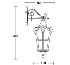 Настенный фонарь уличный IP44 Oasis Light 86102/02 Gb_OL