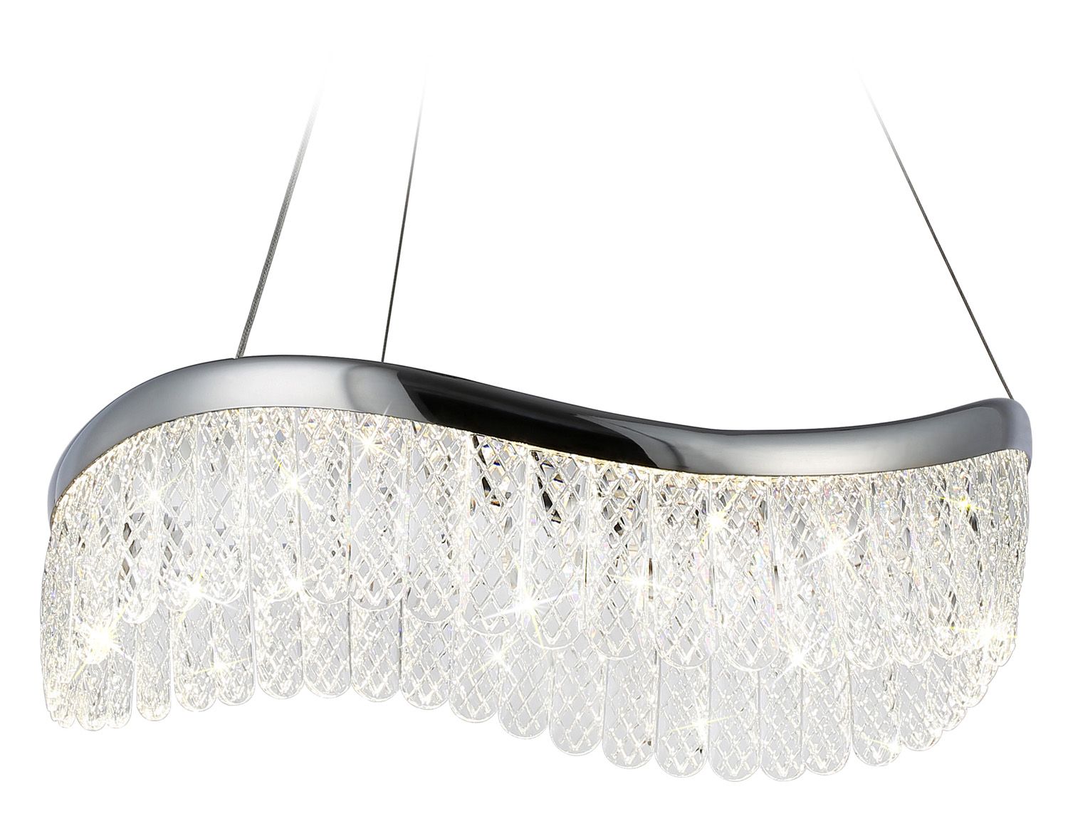 Подвесной светильник Ambrella light светодиодный с хрусталем Traditional TR49712_AMB