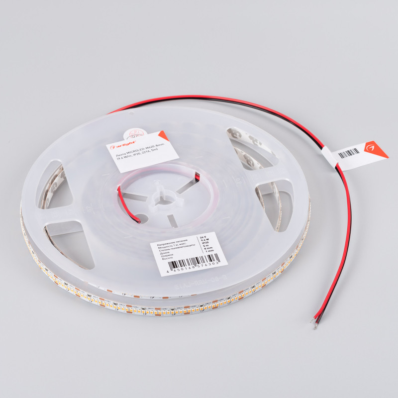 Светодиодная лента Arlight MICROLED-M420-8mm 24V White6000 9.6 W/m, IP20, 2216 046742_ARL