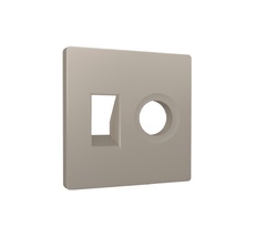 Лицевая панель ALFA для компьютерной/телефонной + TV розетки RJ-45/RJ-11 QUANT Ambrella Volt AP3725_AMB