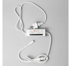 Блок Питания Электронный 60W для Нитей 24В, до 1000 LED, Провод Белый Каучук, IP65 LTC DM-60F-24V-W