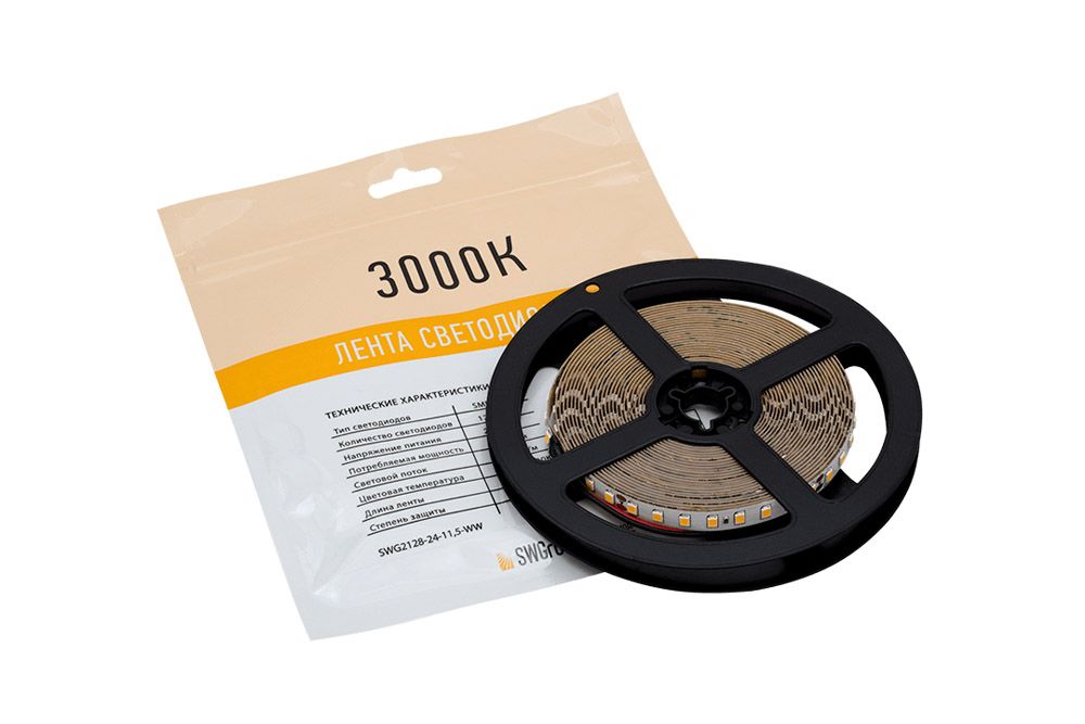 Лента светодиодная 1м. 11,5W 2700K - 3200K SWG2P SWG2P128-24-11.5-WW 00-00003600_SW