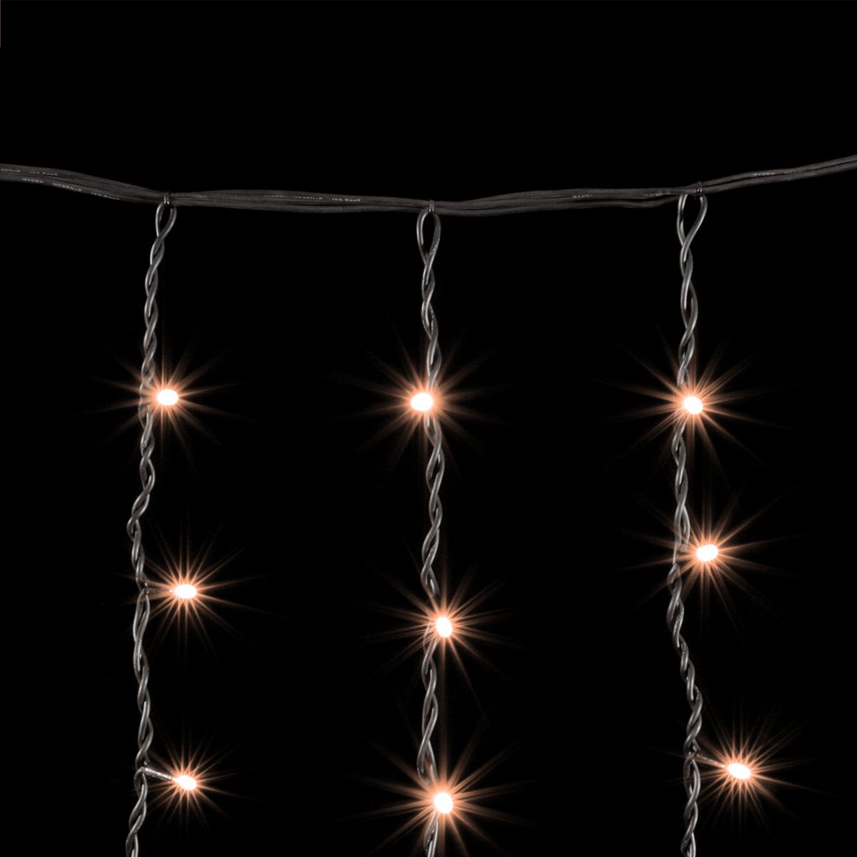 Гирлянда LTC Бахрома 3,2 x 0,9 м Экстра Тепло-Белая с Мерцанием Белого Диода 220В, 168 LED LL168BLW-1-2EWW